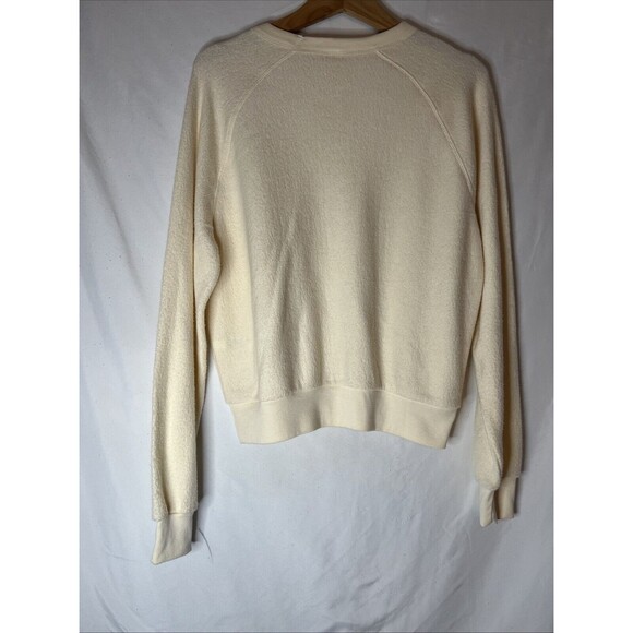 Alternative apparel women Large Ivory  pullover  fleece ‎ sweater - Picture 4 of 7